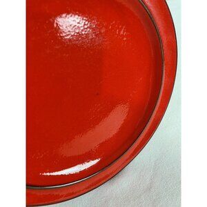 Thomas Flammfest Flame Red 8" Salad Plate Vintage MCM Germany Black Accent